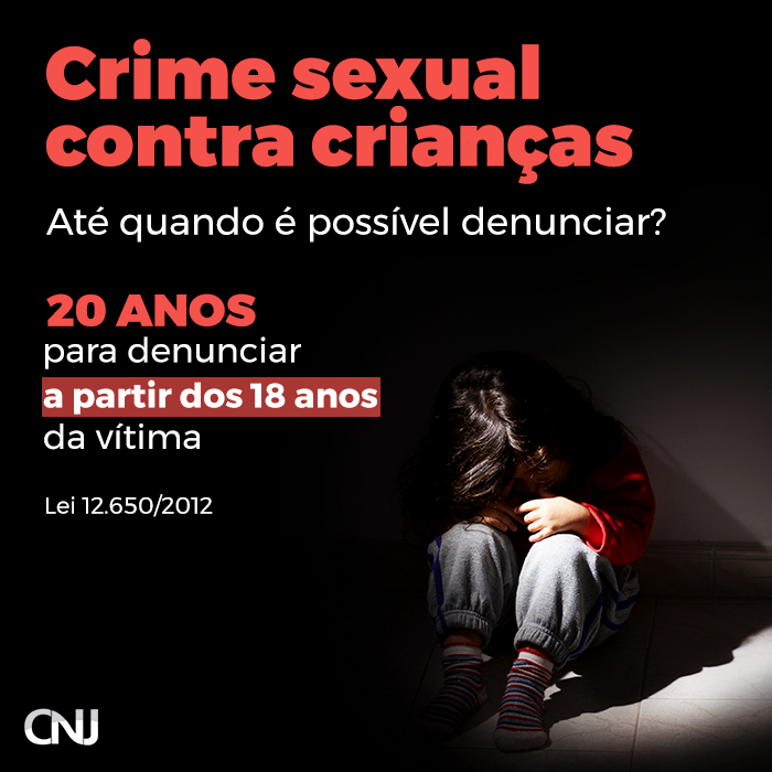 Crime sexual contra crianças Até quando é possível denunciar Tabelionato BC